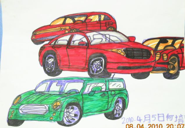 看看北京5岁半小朋友画的汽车·是不是天才 -