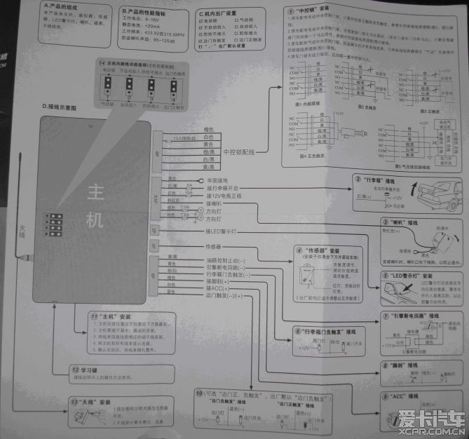 10款捷达后备箱遥控接线总结