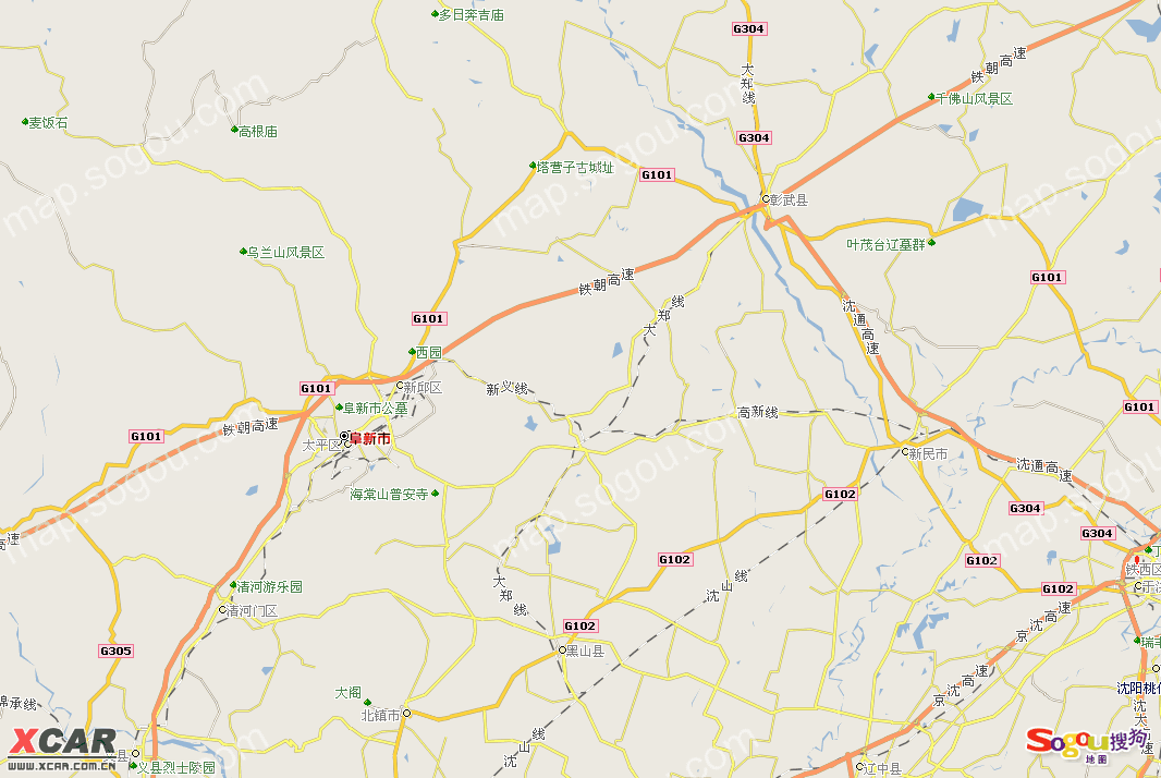 请使用gps地图的同学注意 辽宁省阜新-彰武的高速是去年