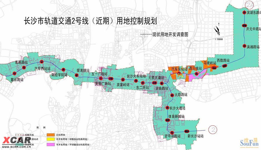 长沙地铁线路图,看看离你家有多远(zt(1/2)