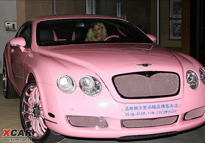 【图】粉色宾利与美女_1_宾利论坛_爱卡汽车