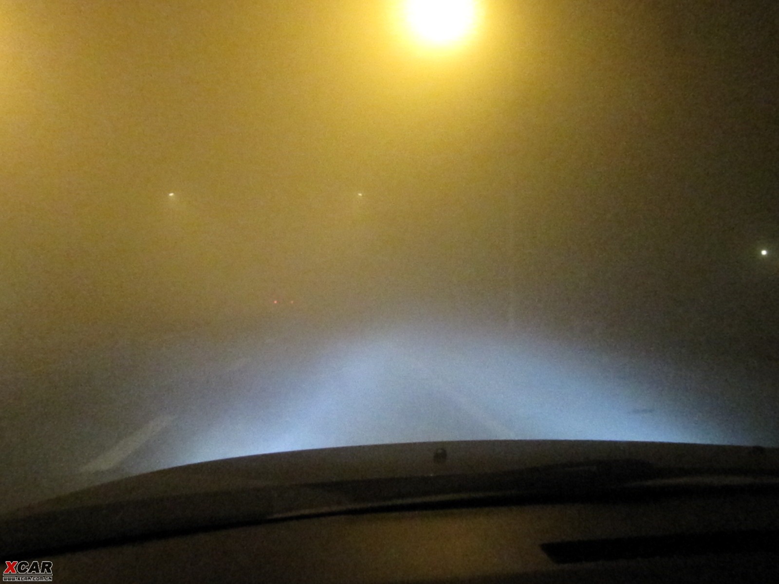 记09.11.07天津夜间大雾 驱车实拍.迟到的作业