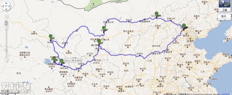 刚刚做了北京到青海湖的路线,请大家帮忙指点