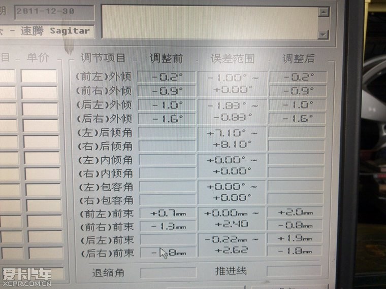 > 四轮定位数据,阿姨请进