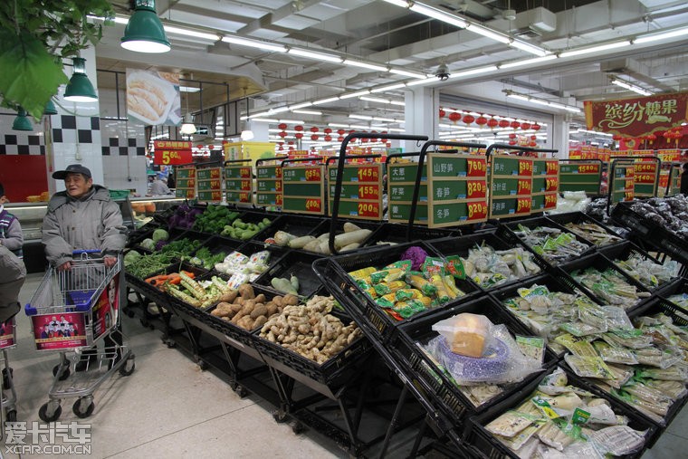 2012年农历正月初三济南沃尔玛超市的菜价,吓