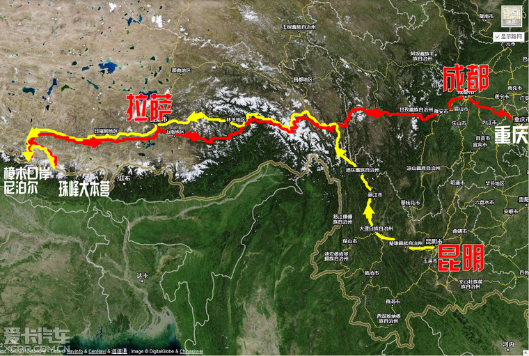 说说滇藏线--更新去西藏的多张珍贵地图_哈雷