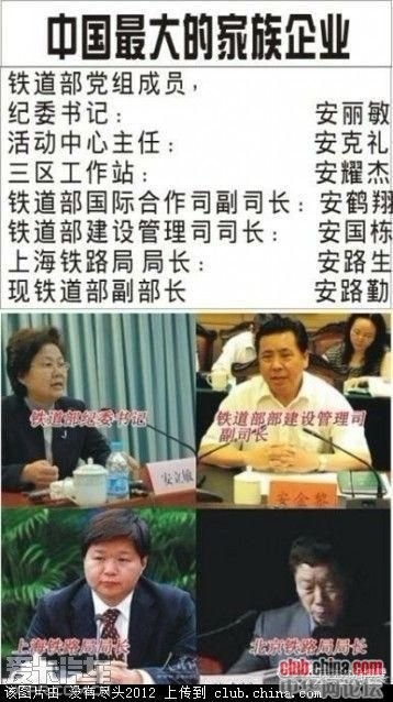 铁道部里的安氏家族