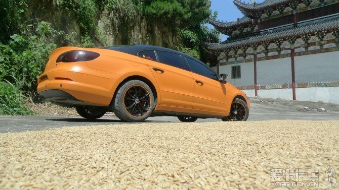 橙色的敞篷cc 2.0t 改台湾res 双边单出排气-爱卡汽车网论坛