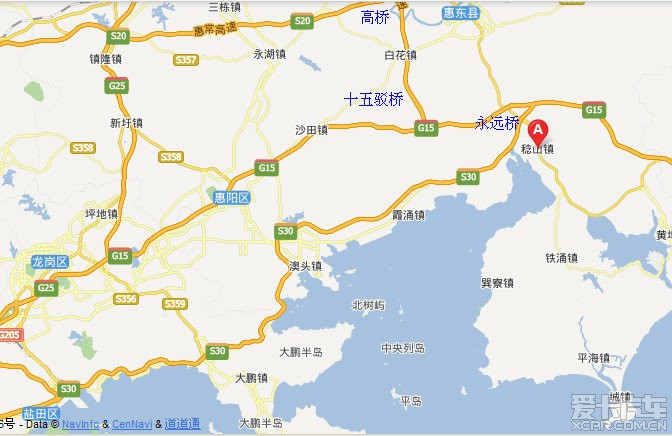 惠东县石板桥分布图