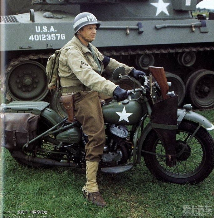 二战时期日本、美国、德国军用摩托车图片_哈
