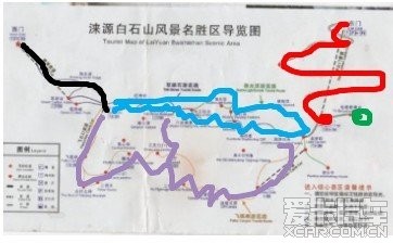 白石山,步行游览线路