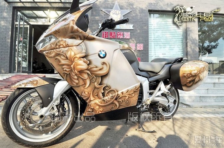 宝马K1200GT 摩托车彩绘。高贵奢华 品质如一
