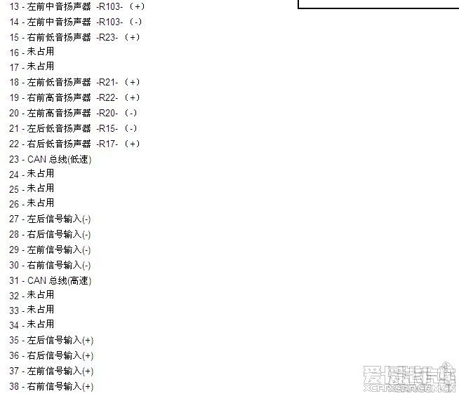 紧急求助,丹拿音响蓝宝功放3t0 035 456b 10ch接线问题-爱卡汽车网