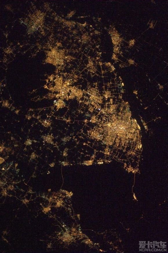 NASA发布今日凌晨北京夜景对比上海和东京夜