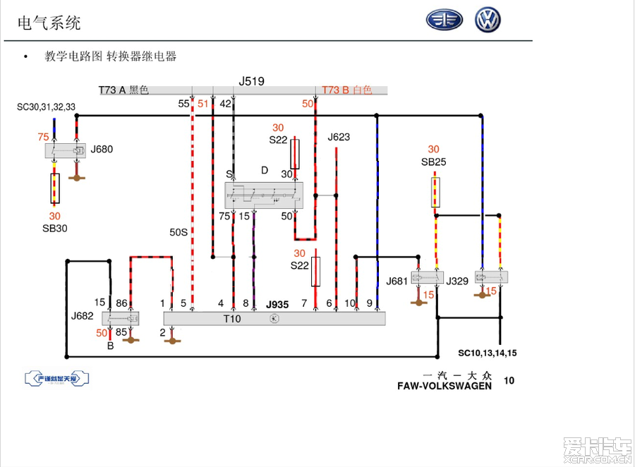 新速腾改装rcd510的bcm(j519)电路图