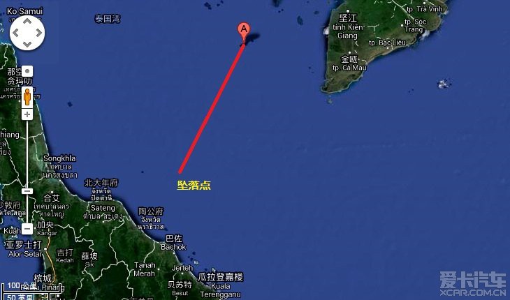 马航MH370空难地点-土珠岛卫星图_深圳汽车
