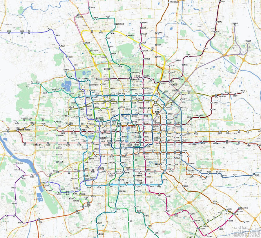 据说是2020年的地铁规划图，2014年1月绘制的。_北京汽车论坛_XCAR 爱卡汽车俱乐部