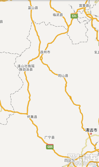 好消息,百度地图网页版更新了二广高速广东段
