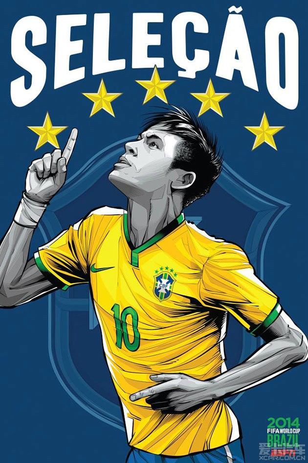 2014 巴西世界杯32强漫画宣传海报_图说世界