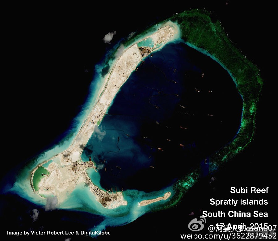 外交部:越南太过份,在南沙20多个岛礁填海建导