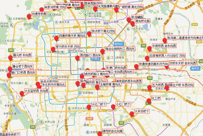 最新进京证摄像探头位置图                  