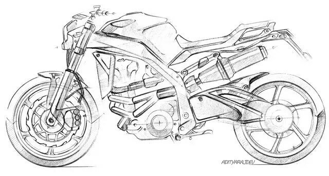 最炫酷的摩托车设计手绘图_摩托车论坛_【摩