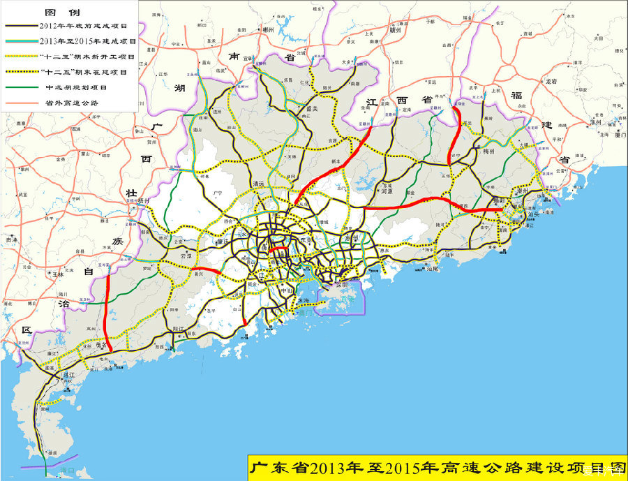 广东今明新开通9段高速公路(江西老表有福了)-付高清大图