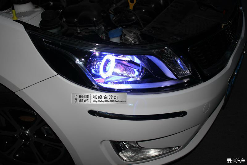 青岛晓东专业车灯改装 起亚K2改装氙气灯