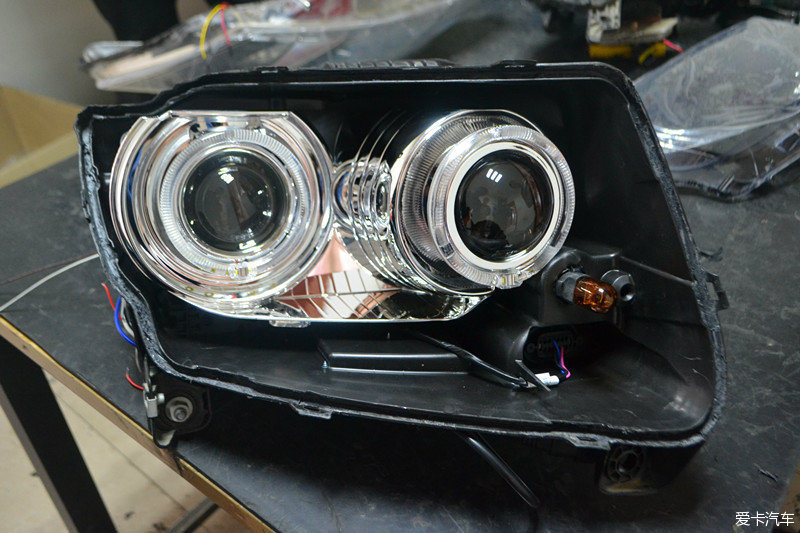 四透镜还有四天使眼兰州猫头鹰车灯改装