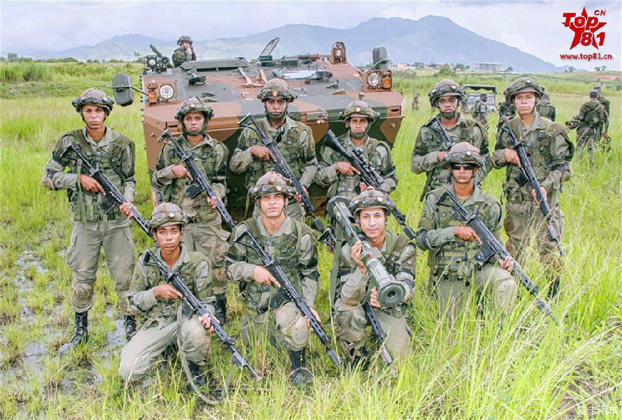 【巴西陆军的VBTP-MR瓜拉尼步战车在训练中