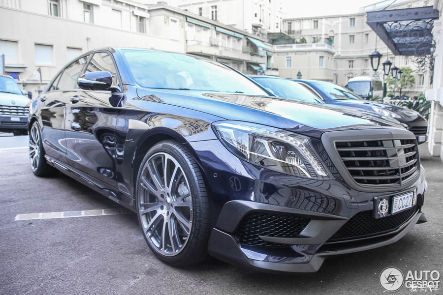 奔驰s级brabus碳纤维前唇 前杠风口 amg s65