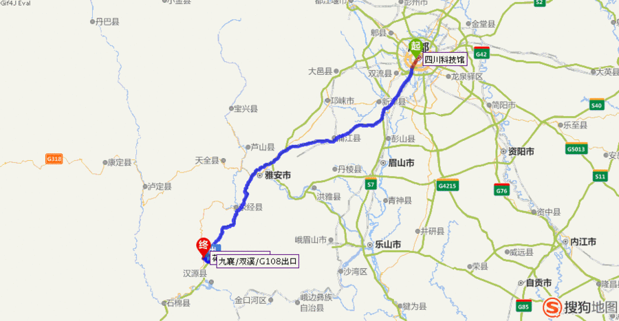 出g5京昆高速公路九襄收费站线路图