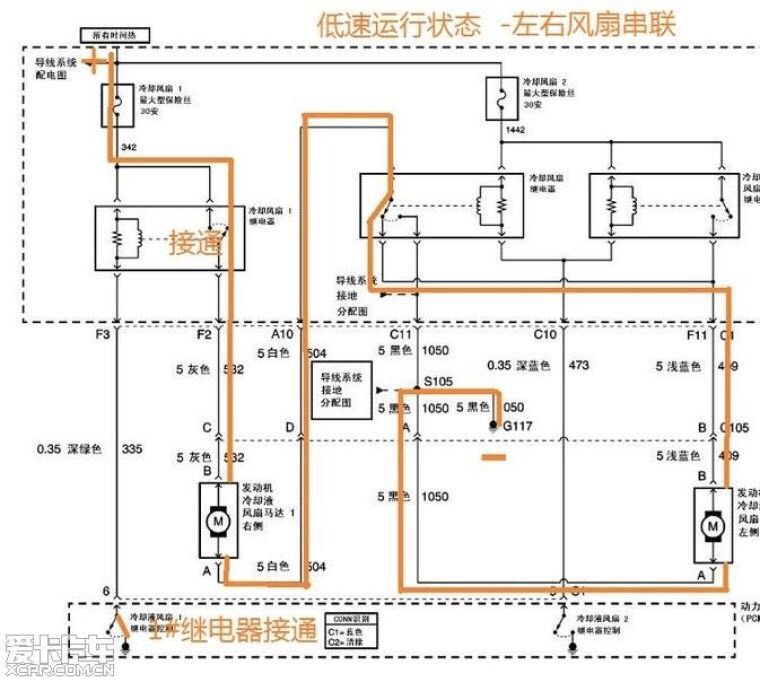 > 解决别克车风扇高速运转继电器及保险盒烧坏的问题.