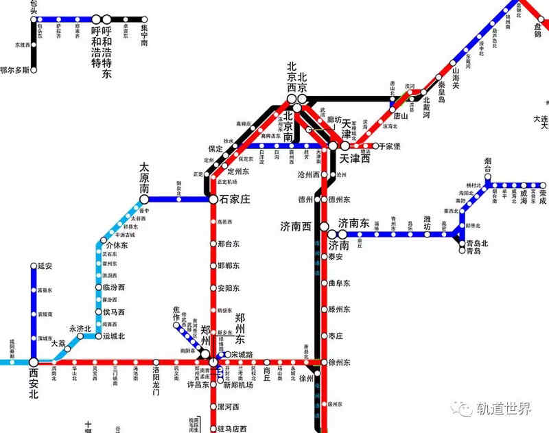 【转】最新版中国高速铁路运营线路图