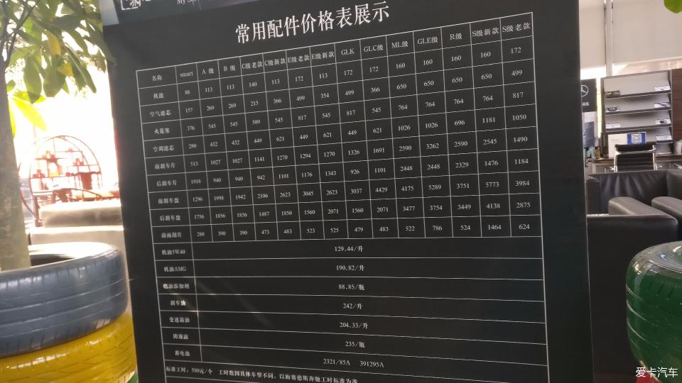 奔驰4s店维修保养价格一览表-爱卡汽车网论坛