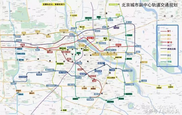> 北京城市副中心轨道交通规划,通州地铁环线来了.