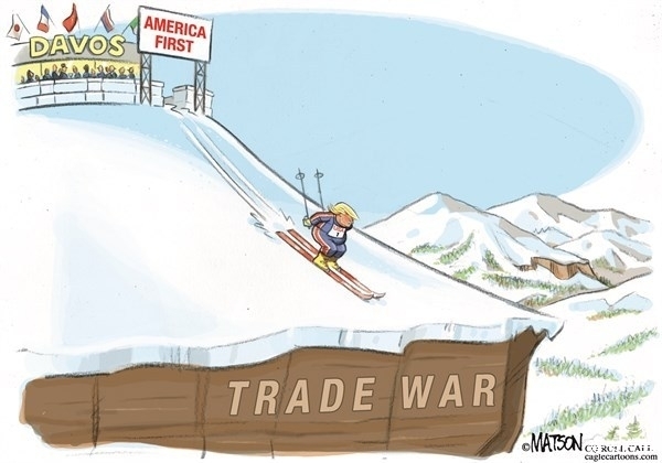 漫画中的中美贸易战