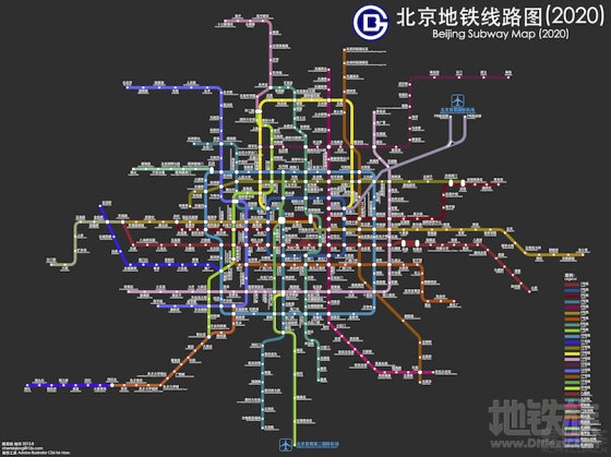2020年北京地铁线路图