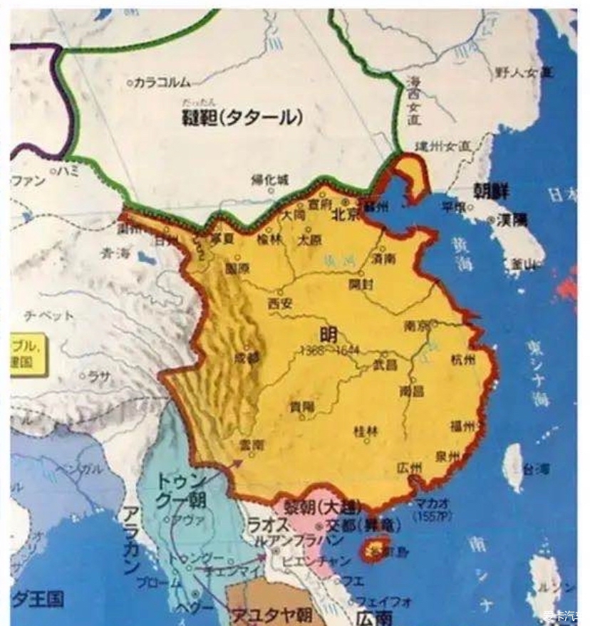 日本编的明朝地图