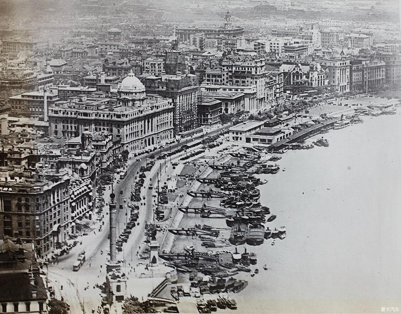 上海外滩鸟瞰图1927年