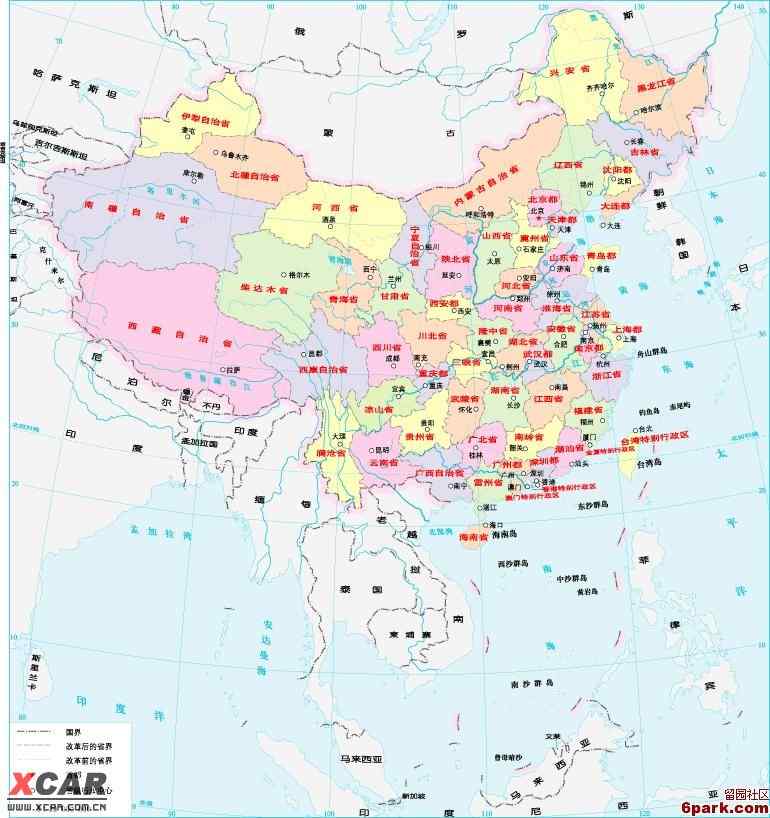 中国分成50个省后地图.大连省?