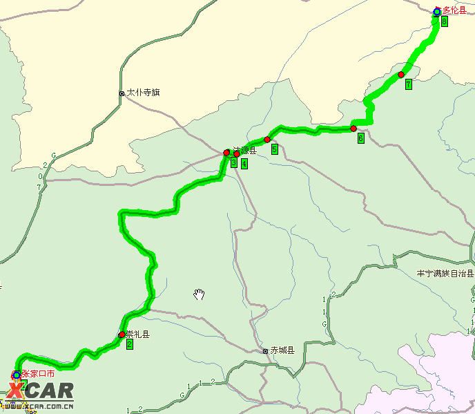 求助!张家口到多伦县怎么走近
