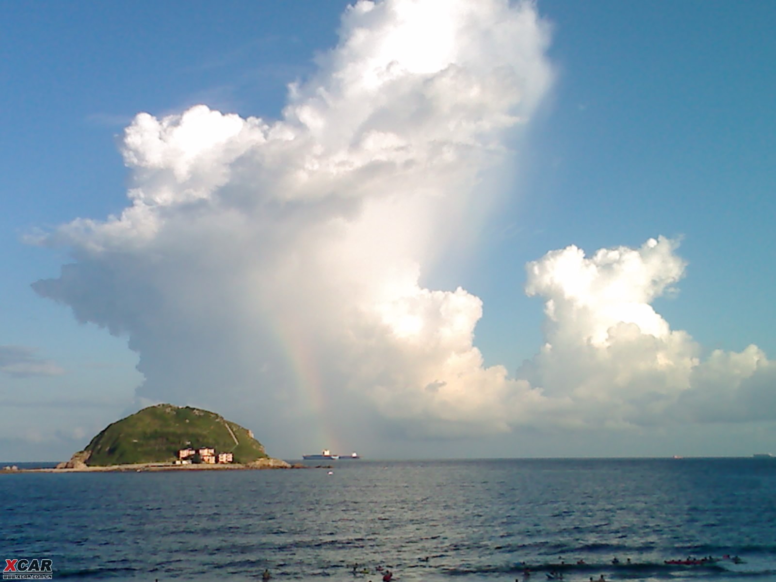 见到海上彩虹,真美,激动!