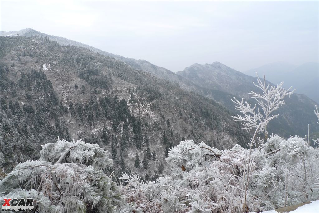 临海括苍山雪景图片