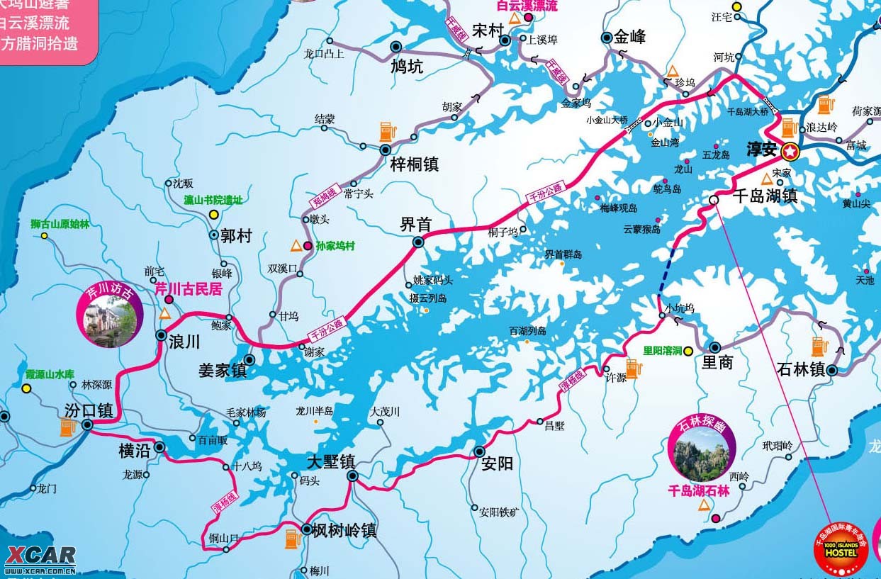 千岛湖自驾最美路线图图片