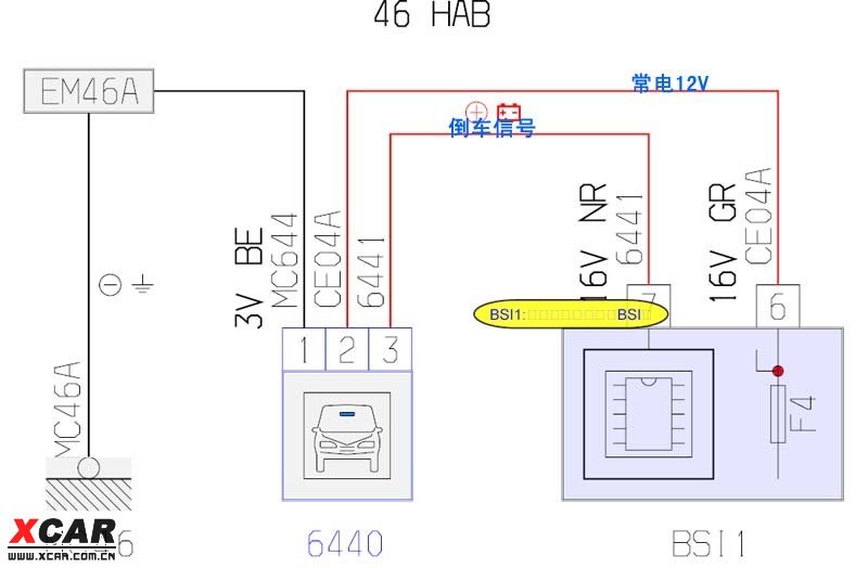 宝马4针接口定义图图片