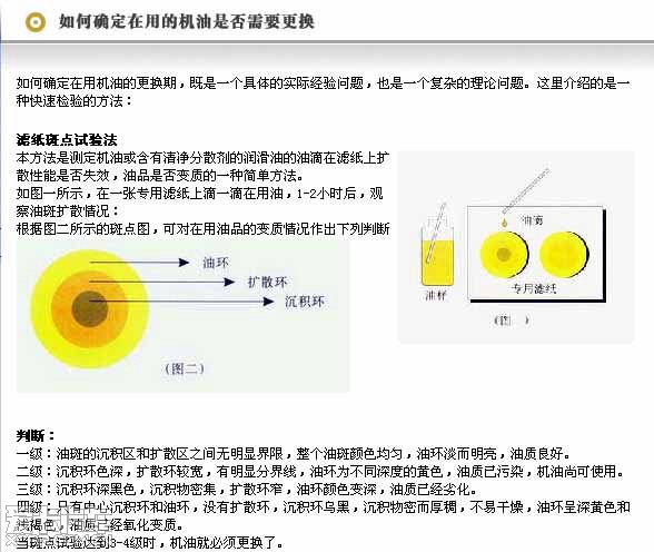 机油试纸对照图片