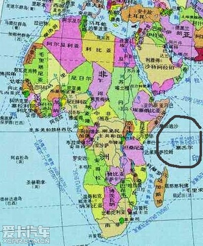 东非地图高清版大图片图片