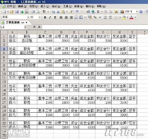 我來曬曬各種工資條大合集