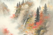 日本画家小岛光径山水画【一】
